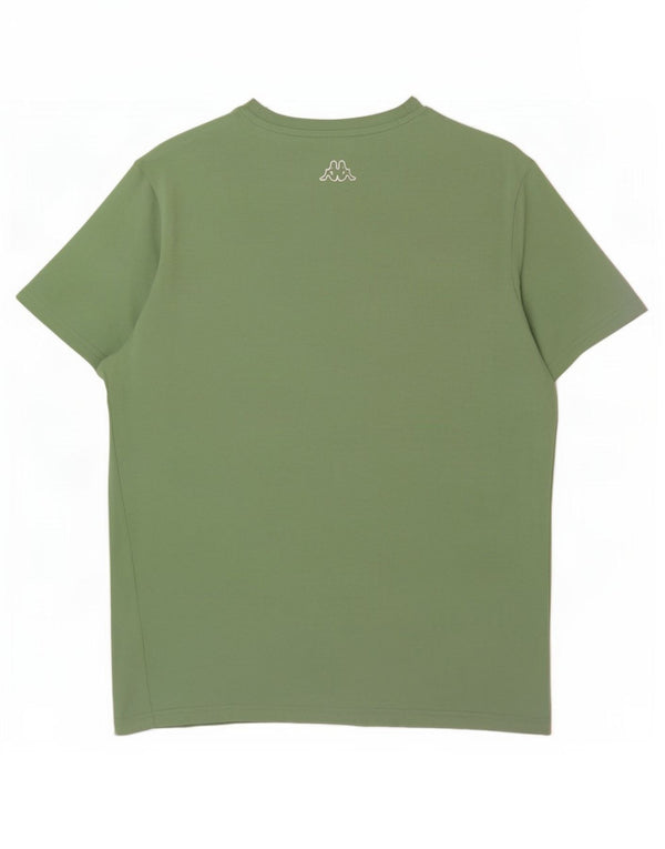 Kappa Herre Grafisk T-Shirt Top Medium Grøn Bomuld