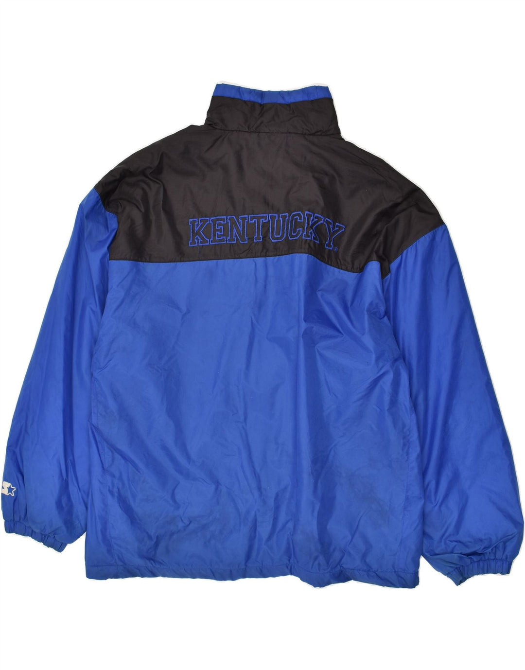 STARTER Mens Rain Jacket UK 42 XL Blue Colourblock Nylon Vintage Starter and Second-Hand Starter from Messina Hembry 