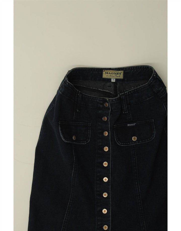 VINTAGE Womens Denim Skirt IT 40 Small W27  Navy Blue