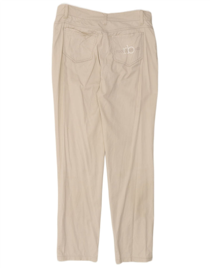Roccobarocco Dame Slim Casual Bukser EU 38 Medium W30 L31 Off White