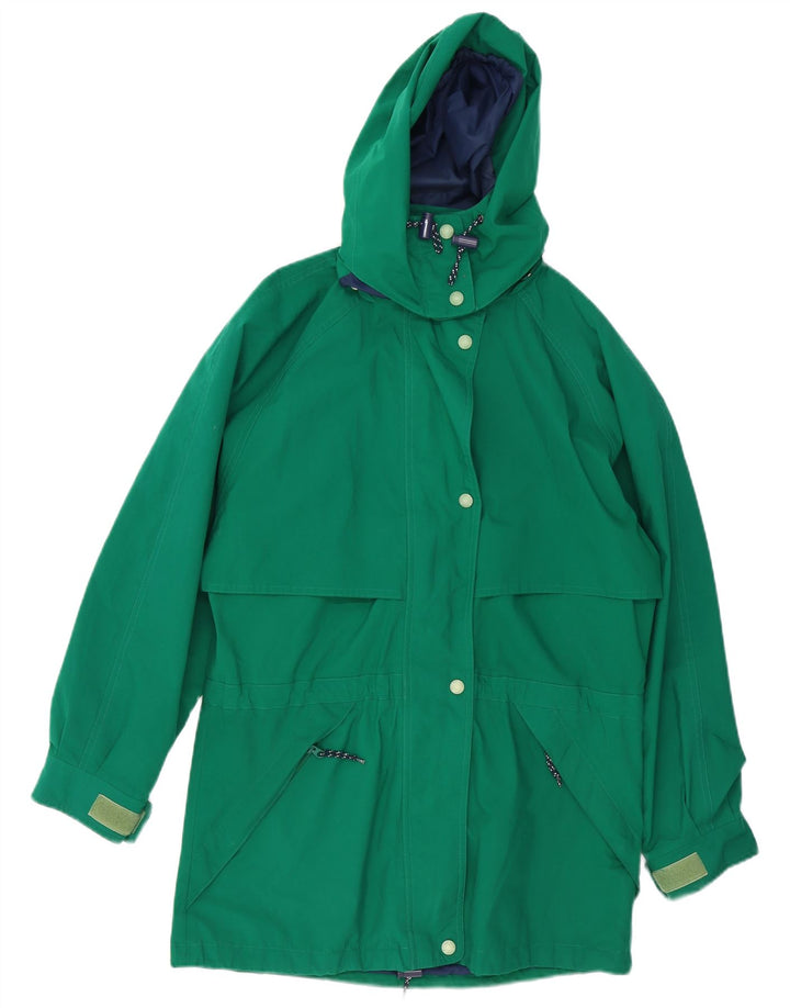 Giacca antipioggia da uomo con cappuccio Eddie Bauer UK 36 Small Verde Poliestere