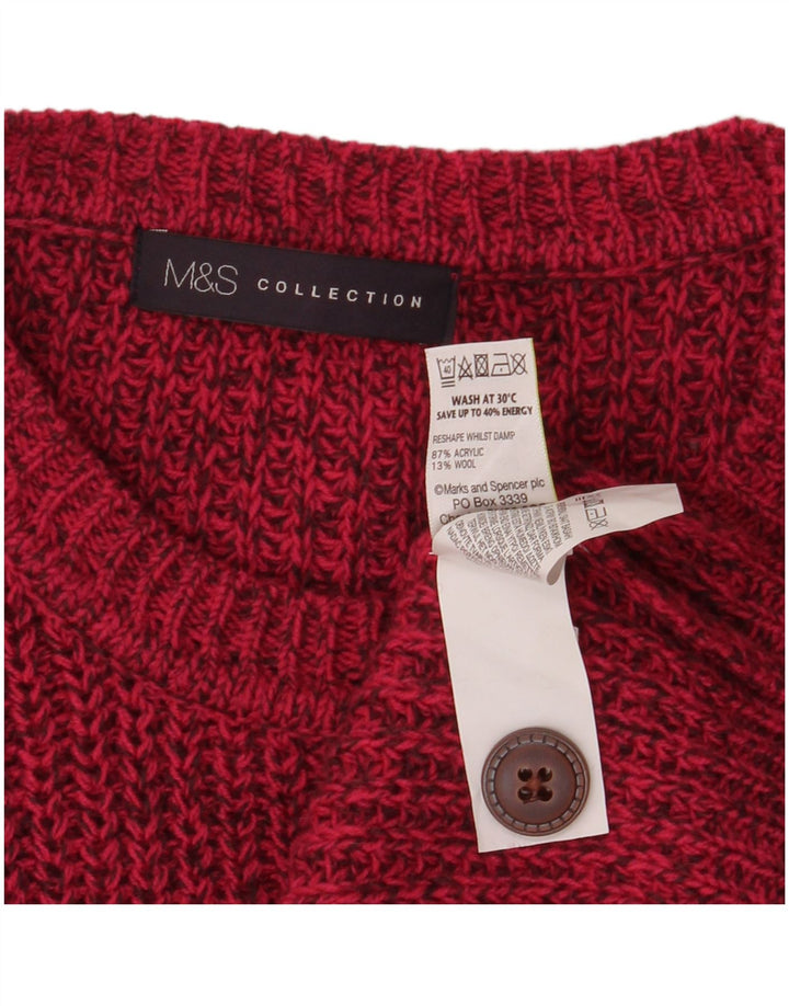 Marks & Spencer Damski sweter oversize UK 10, mały, różowy, nakrapiany