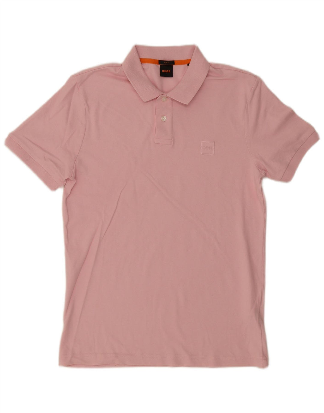 Hugo Boss Mens Slim Fit Polo Shirt Medium Pink Cotton