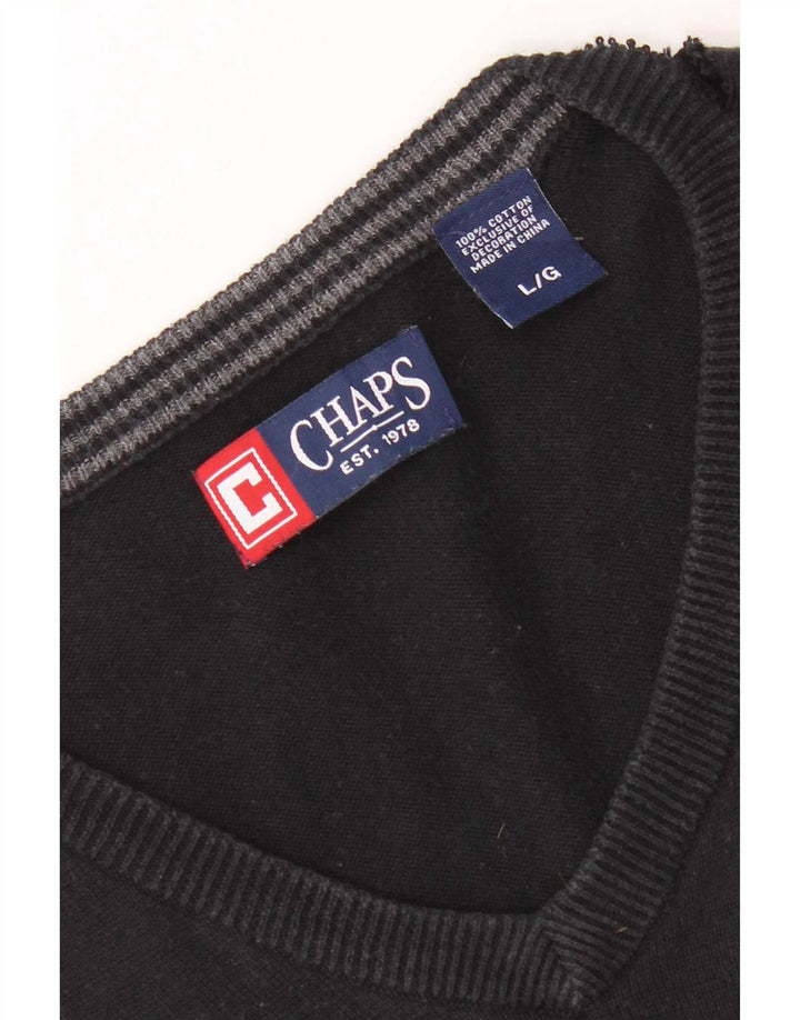 Chaps Mens Vest Tank Top Large Navy Blue Cotton
