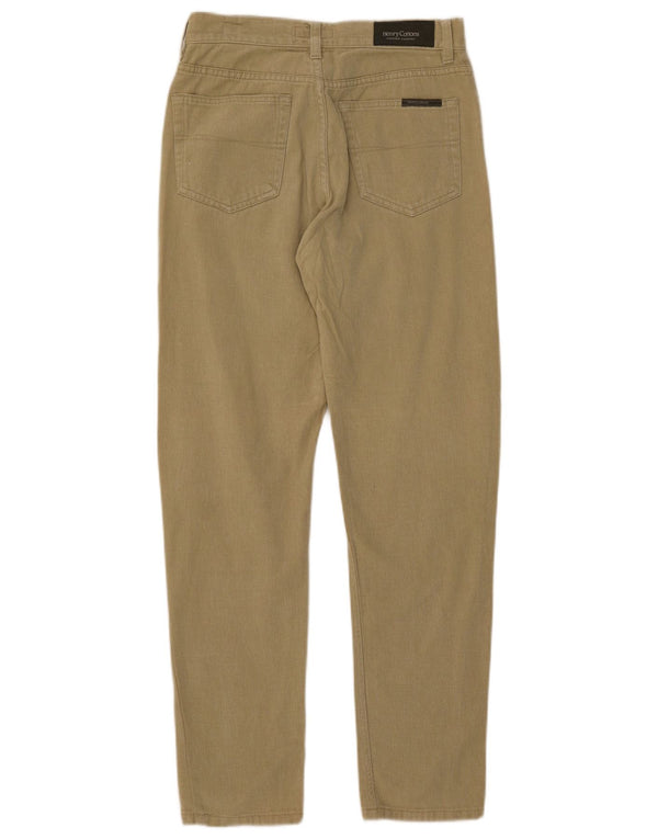 Henry Cottons Mens Slim Casual Trousers W31 L31 Khaki Cotton