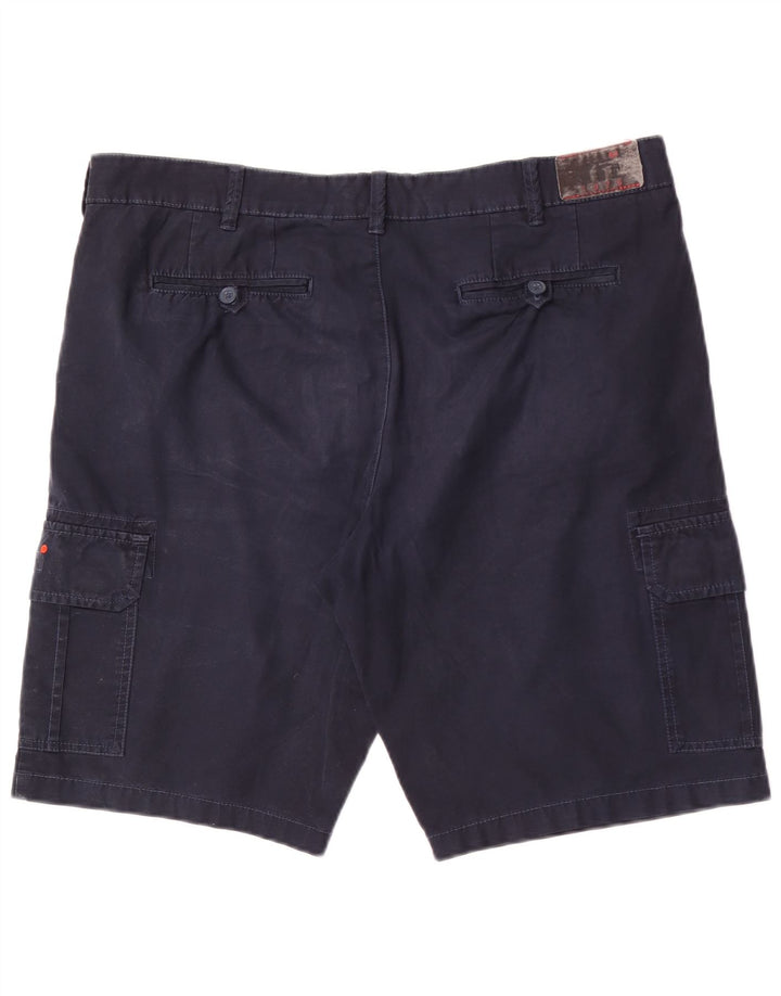 Mistral Mens Cargo Shorts IT 54 2XL W38 Navy Blue Cotton