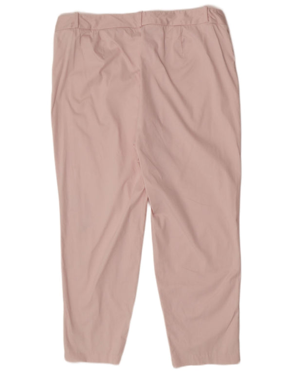 Calça Capri Feminina Slim Marks & Spencer Reino Unido 18 XL W38 L26 Algodão Rosa