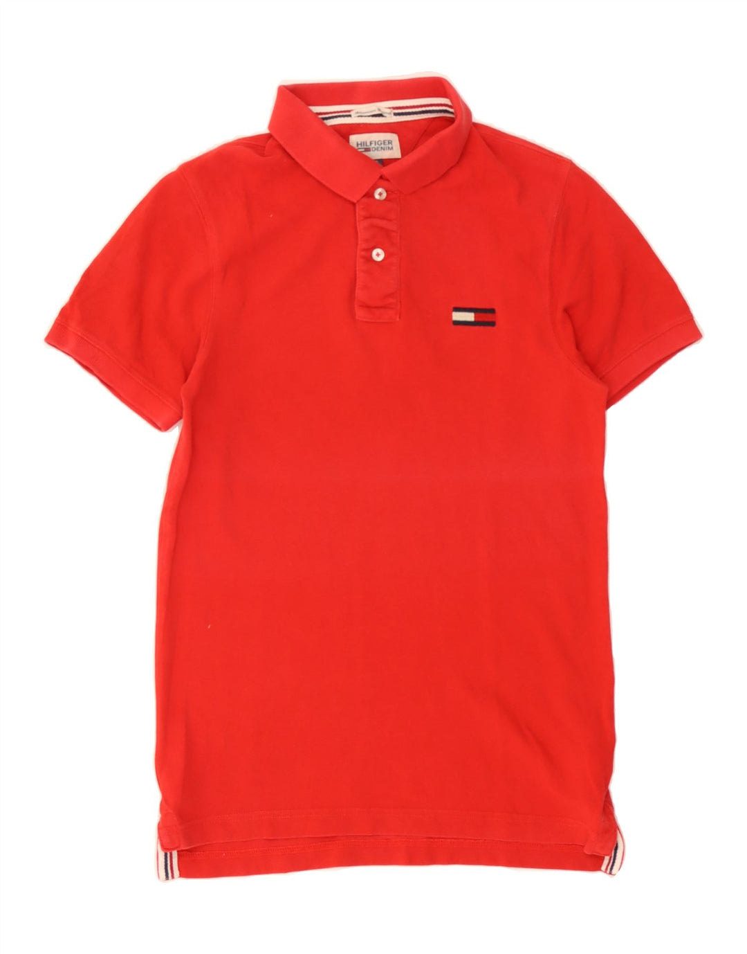 TOMMY HILFIGER Mens Polo Shirt Small Red Cotton Vintage Tommy Hilfiger and Second-Hand Tommy Hilfiger from Messina Hembry 