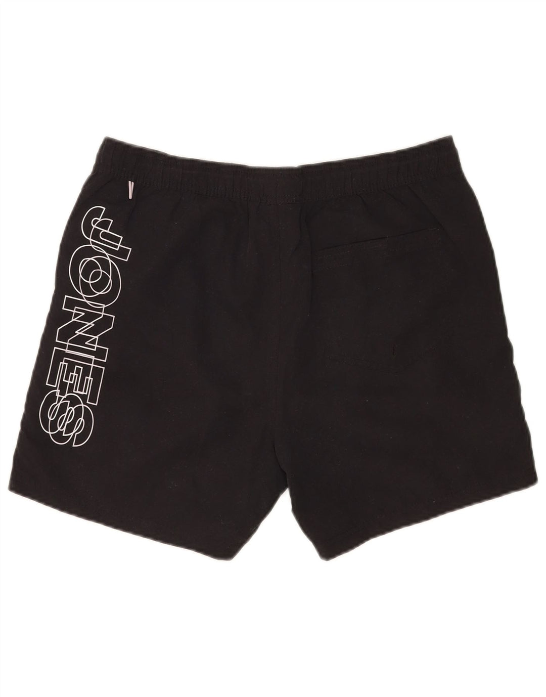 Jack & Jones Mens Graphic Swimming Shorts Medium Black Polyester