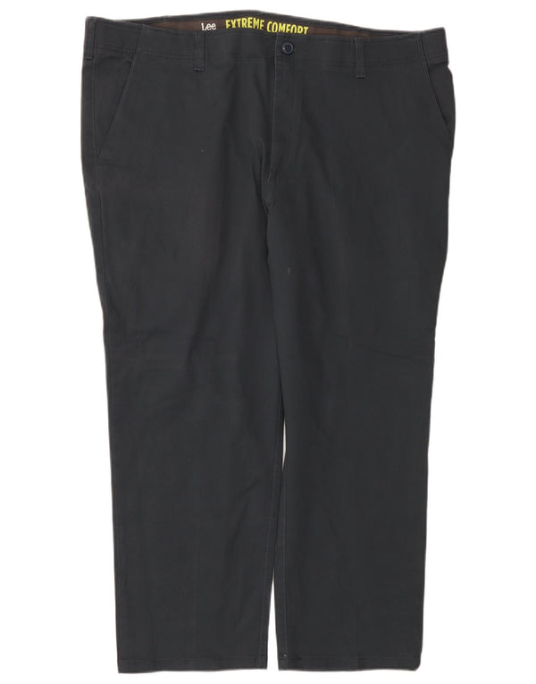 Lee Mens Extreme Comfort Lige Chinobukser W44 L28 Marineblå Bomuld