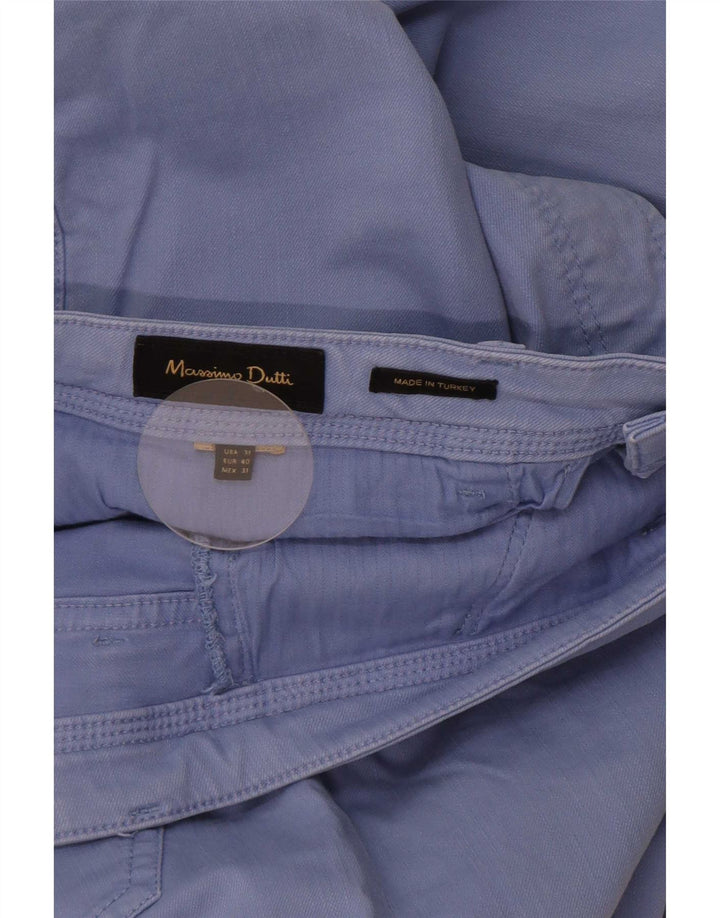 Massimo Dutti Mens Slim Casual Trousers EU 40 Medium W31 L29 Blue