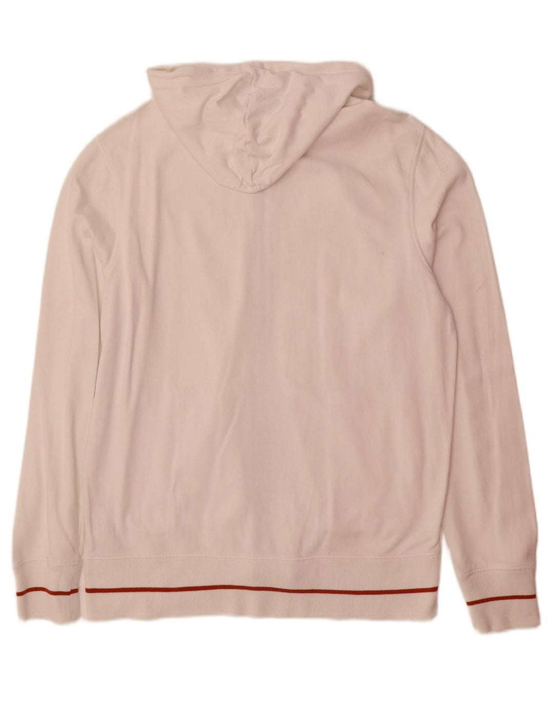 CALVIN KLEIN JEANS Suéter masculino com capuz e zíper gráfico XL algodão branco