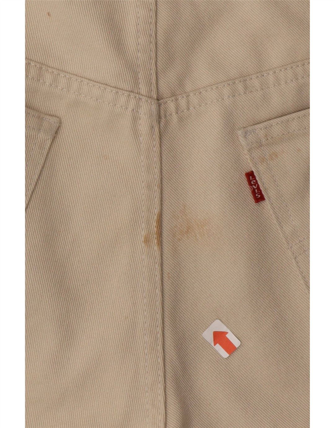 LEVI'S Mens Straight Casual Trousers W34 L31 Beige Cotton Vintage Levi's and Second-Hand Levi's from Messina Hembry 