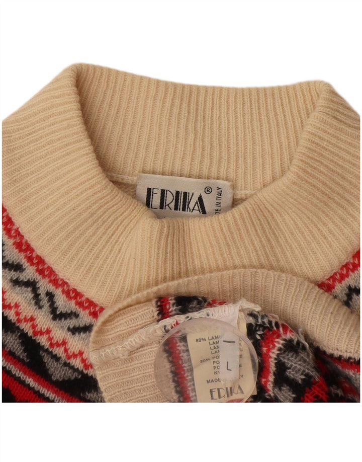 Erika Dame Oversized Turtle Neck Jumper Sweater UK 16 Large Off White