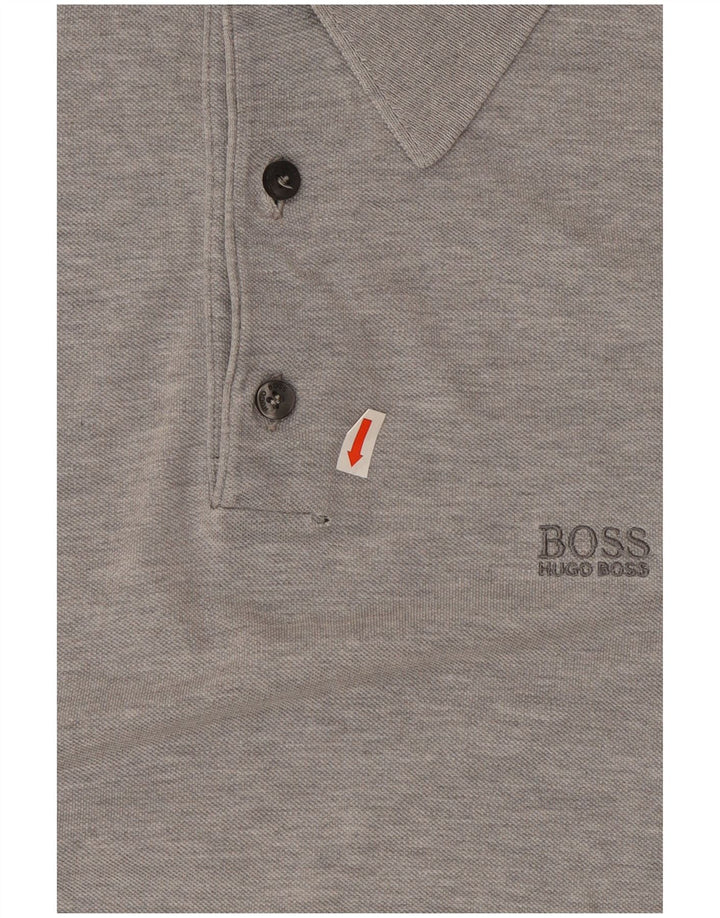 Hugo Boss Herre poloshirt Medium Grey Flecked Bomuld