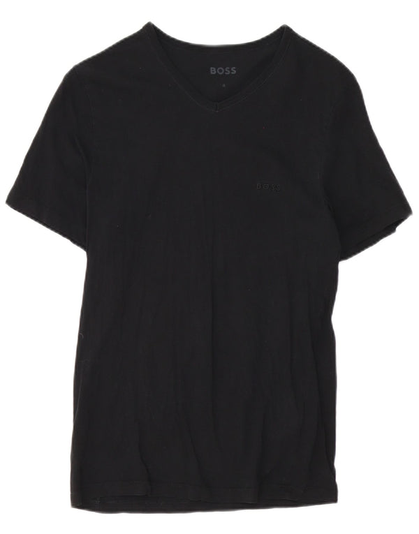 T-shirt da uomo Hugo Boss Top piccola in cotone nero