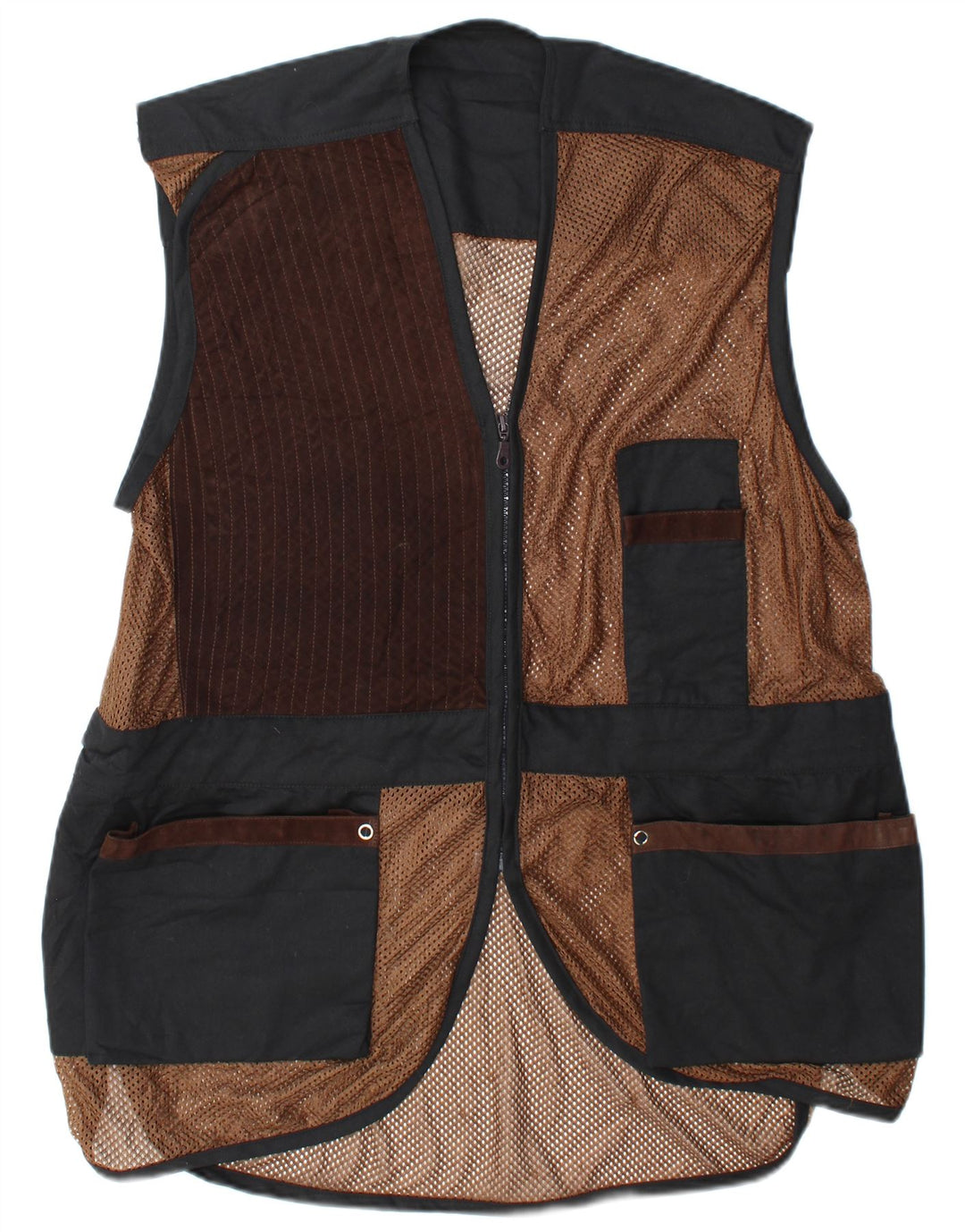 Vintage Mens Utility Gilet Large Multicoloured Patchwork