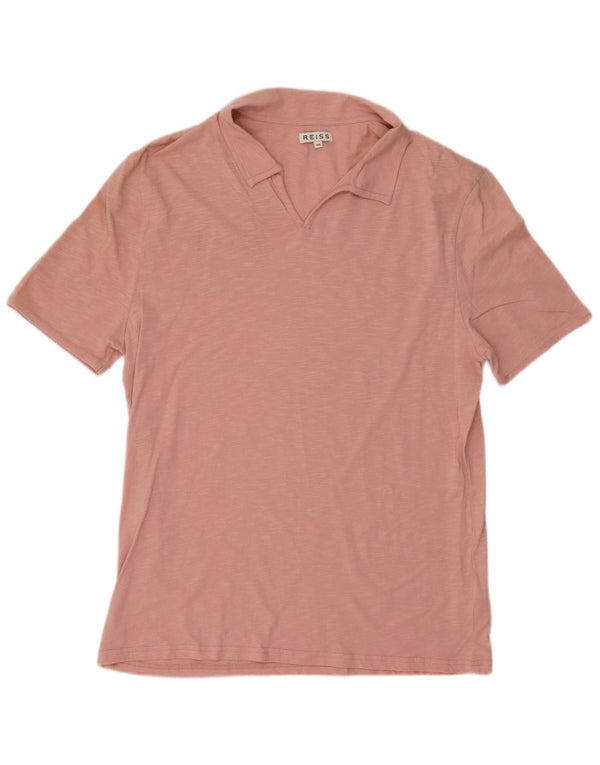 Reiss Polo Homme 2XL Rose Moucheté Coton