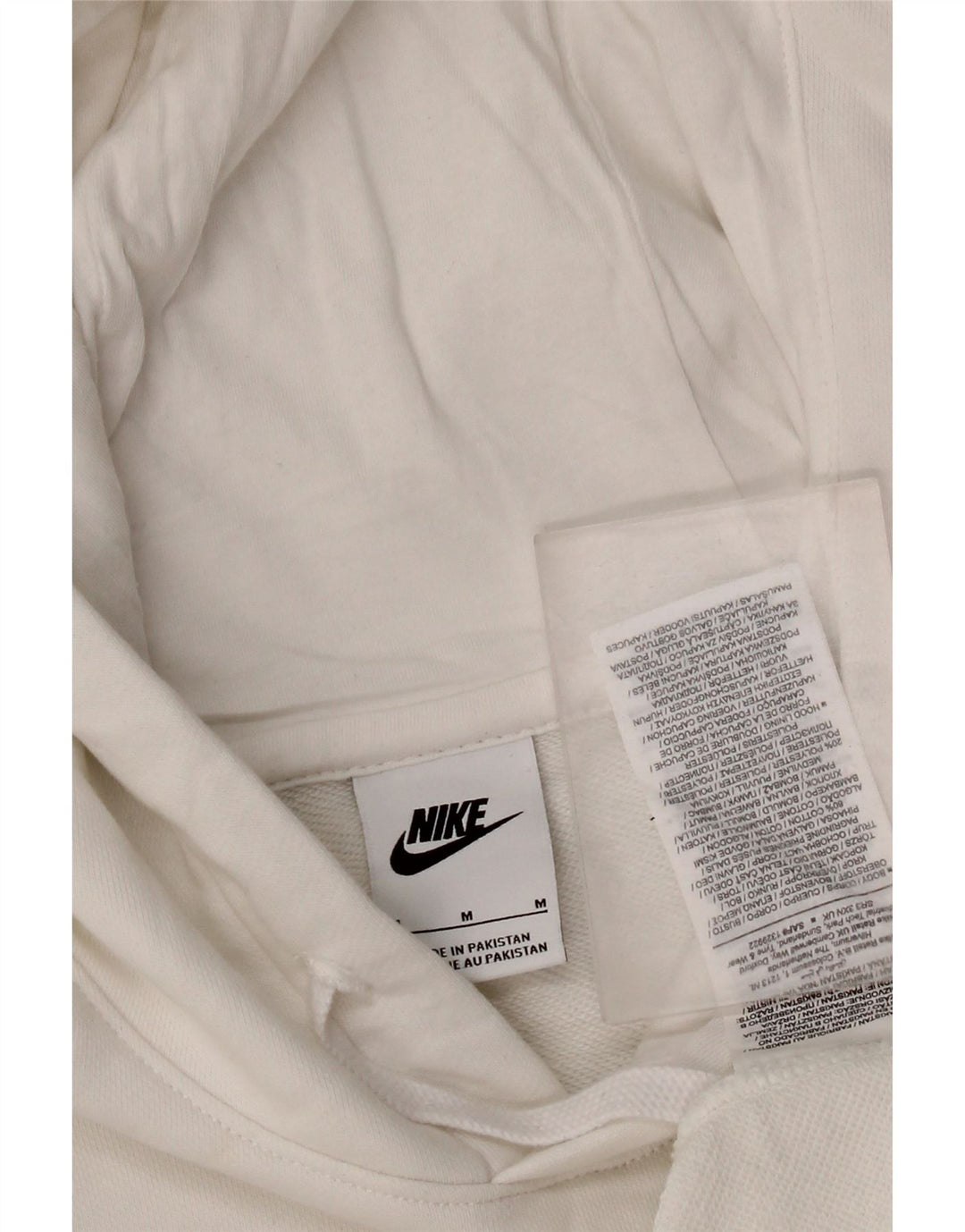 Nike Herren Kapuzenpullover aus mittelweißer Baumwolle