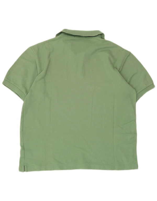 Fila Mens Polo Shirt IT 48 Medium Green Cotton