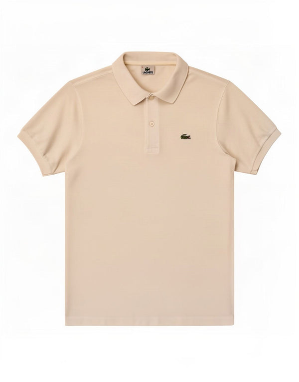 Мужская рубашка-поло Lacoste, размер 4, средний белый хлопок