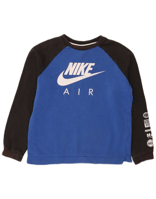 Nike Boys grafikus pulóver pulóver 13-14 éves XL kék színû pamut