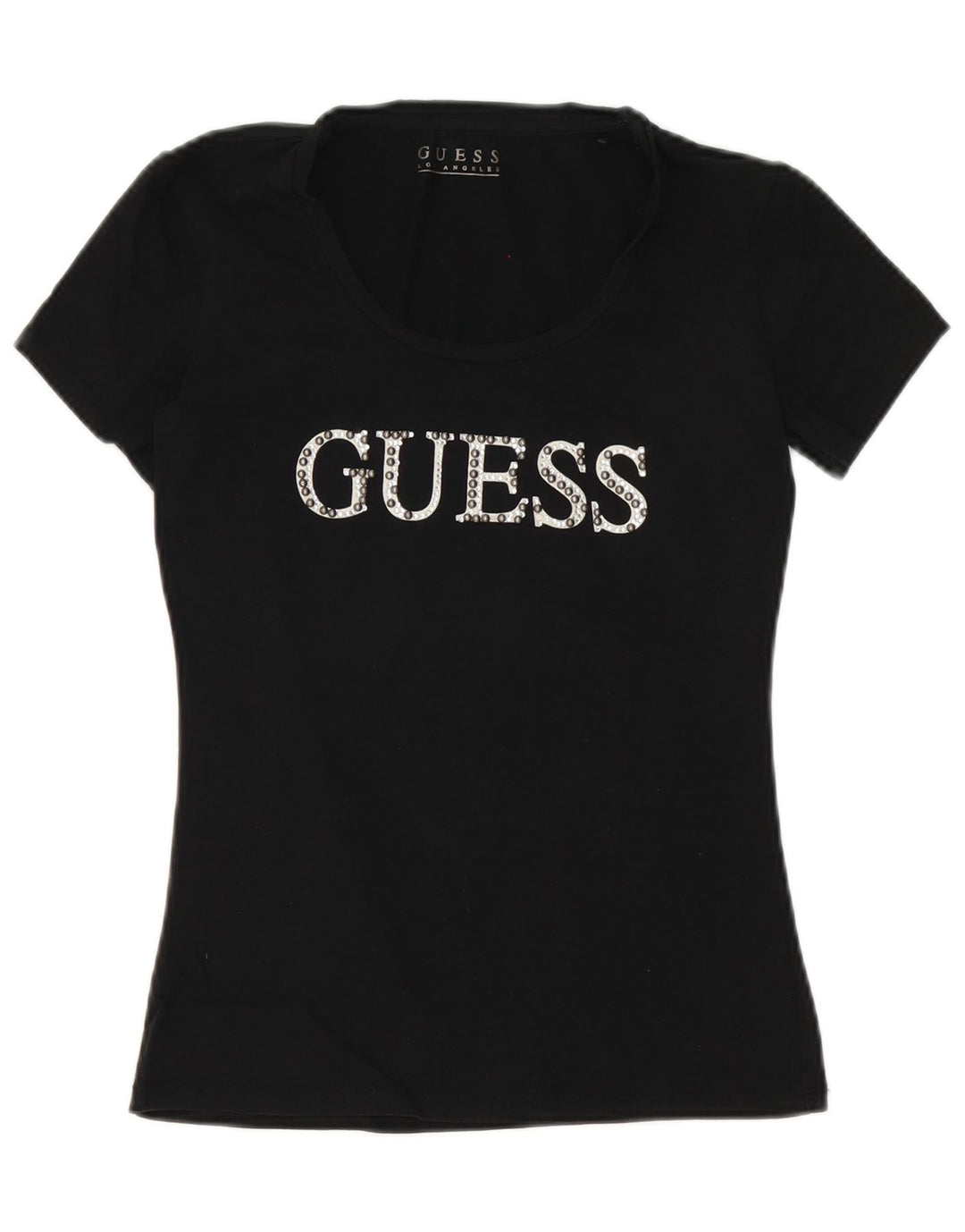 Guess Womens Graphic T-Shirt Top UK 10 Small Black