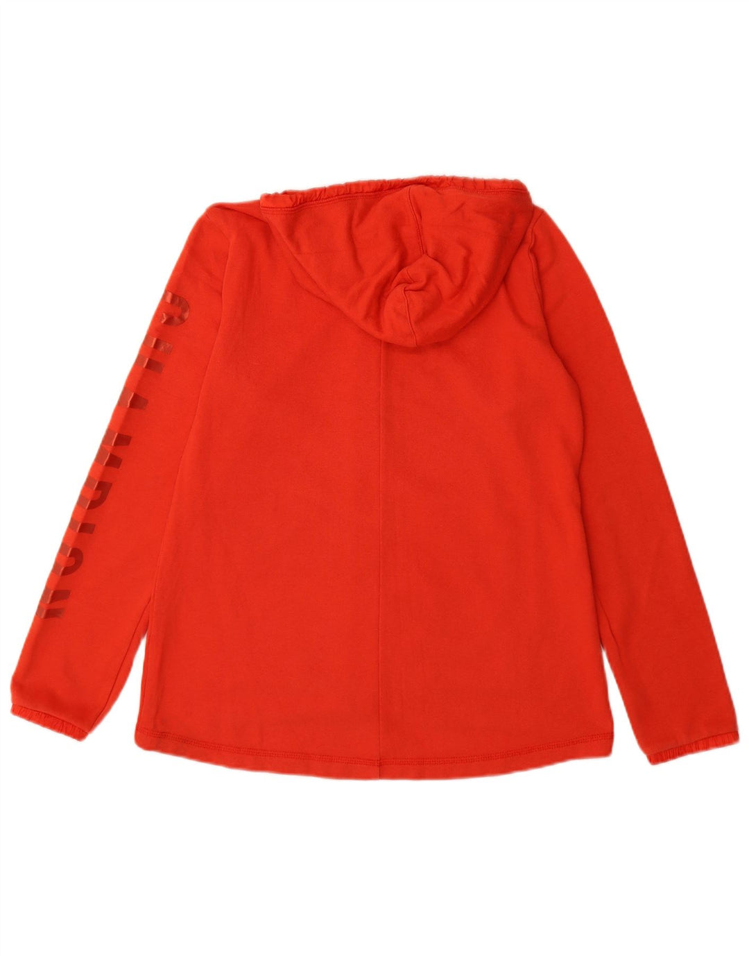 Champion Womens Graphic Zip Hoodie Sweater UK 14 Medium Red