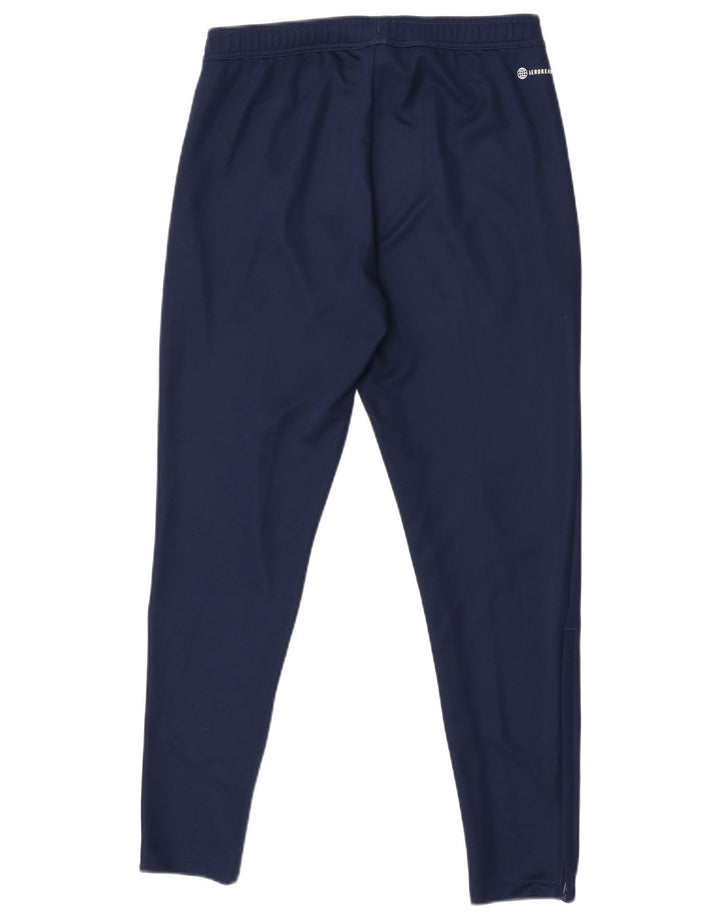 Adidas Mens Aeroready Tracksuit Trousers Medium  Navy Blue Polyester