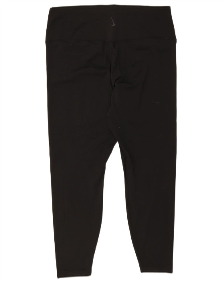Nike Womens Dri Fit Crop Leggings UK 18 XL Black Polyester
