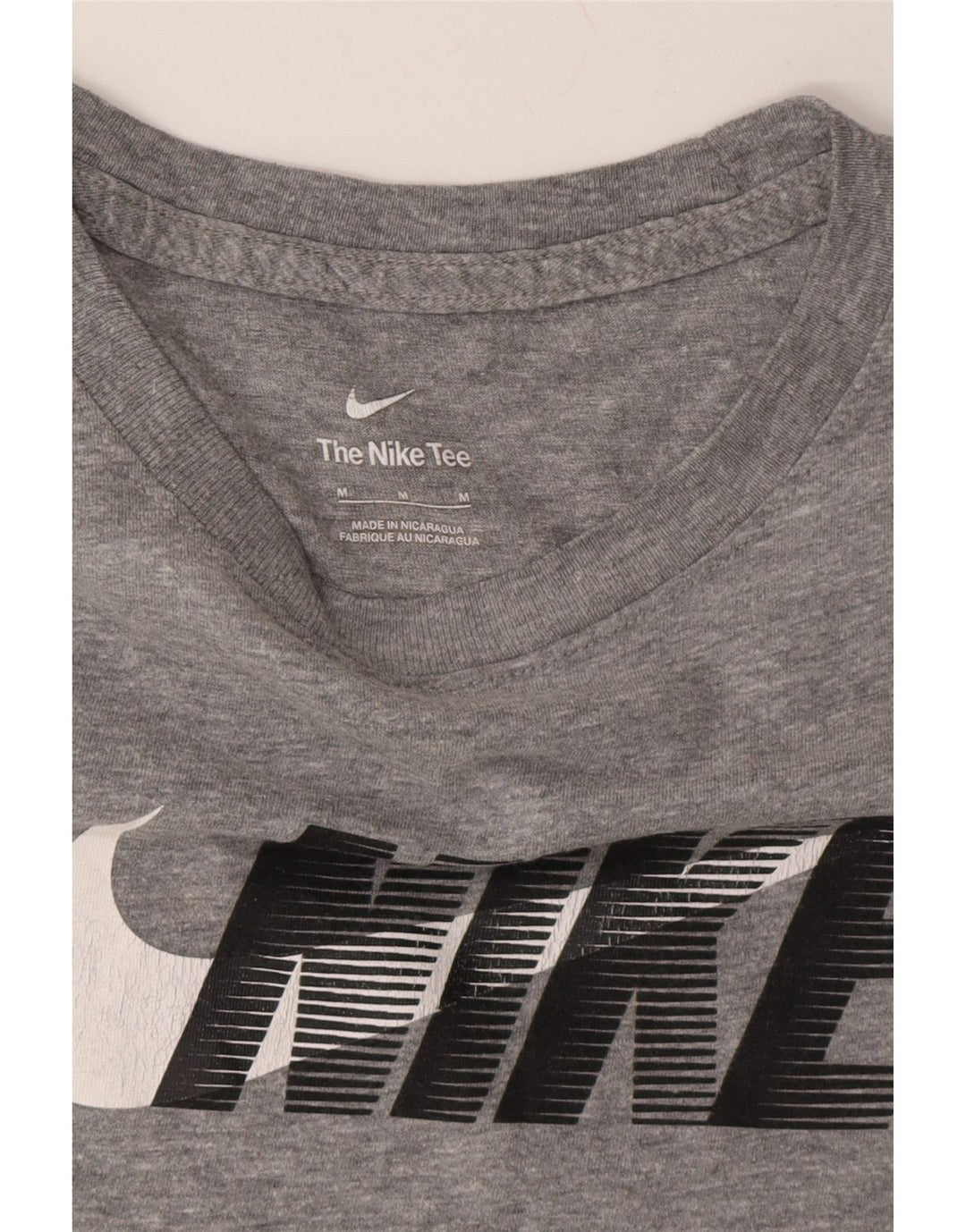 NIKE Womens Graphic T-Shirt Top UK 12 Medium Grey Cotton Vintage Nike and Second-Hand Nike from Messina Hembry 