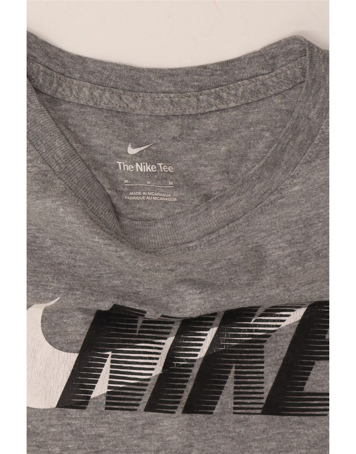 NIKE Womens Graphic T-Shirt Top UK 12 Medium Grey Cotton Vintage Nike and Second-Hand Nike from Messina Hembry 