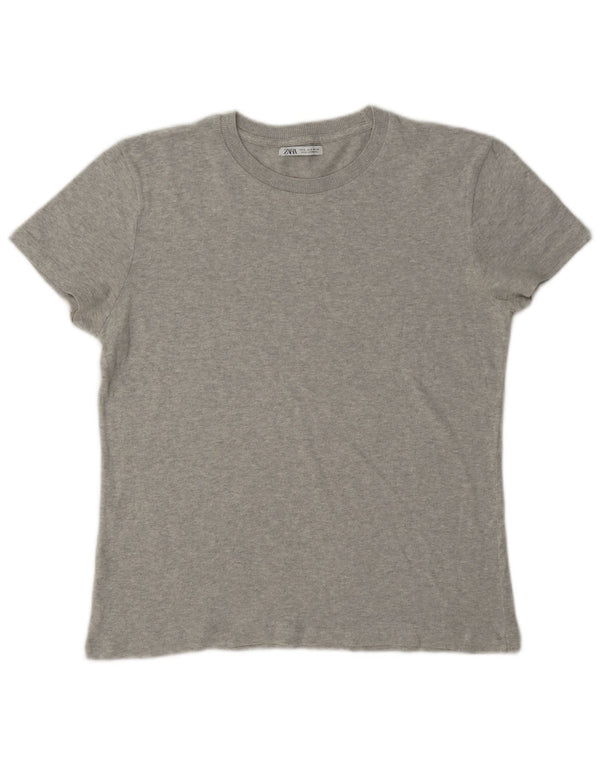 Zara Herren T-Shirt Top Small Grau