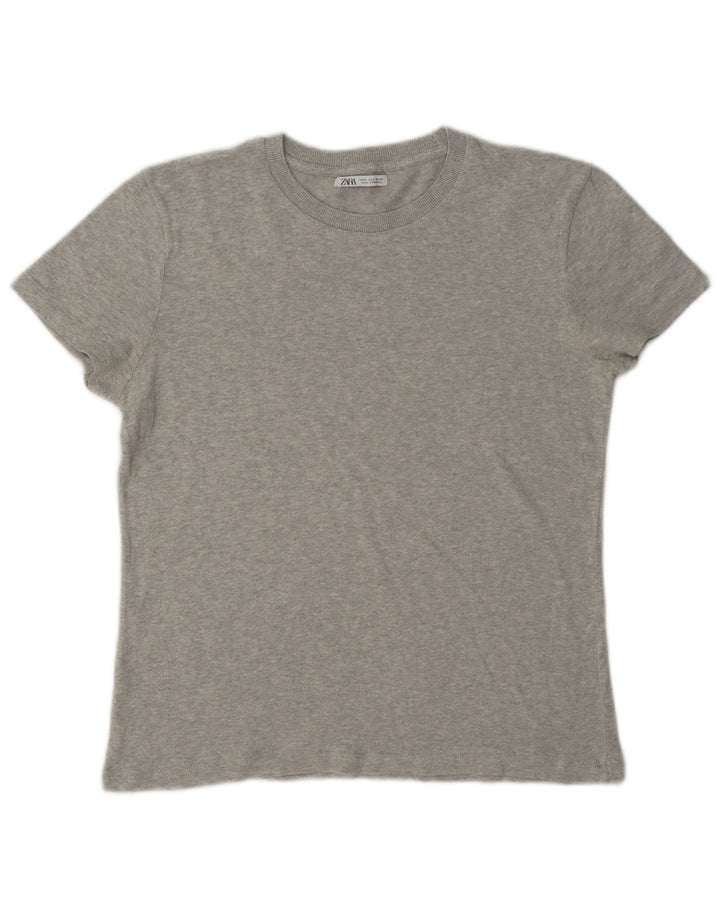 Zara Hombre Camiseta Top Small Gris