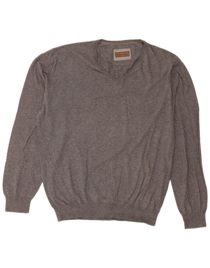 Massimo Dutti Herre Regular Fit V-hals sweater 2XL Grå