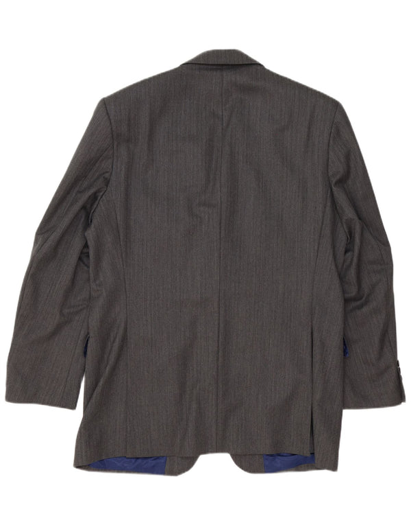 Marks & Spencer Veste blazer à 2 boutons pour homme UK 42 en laine à fines rayures grises