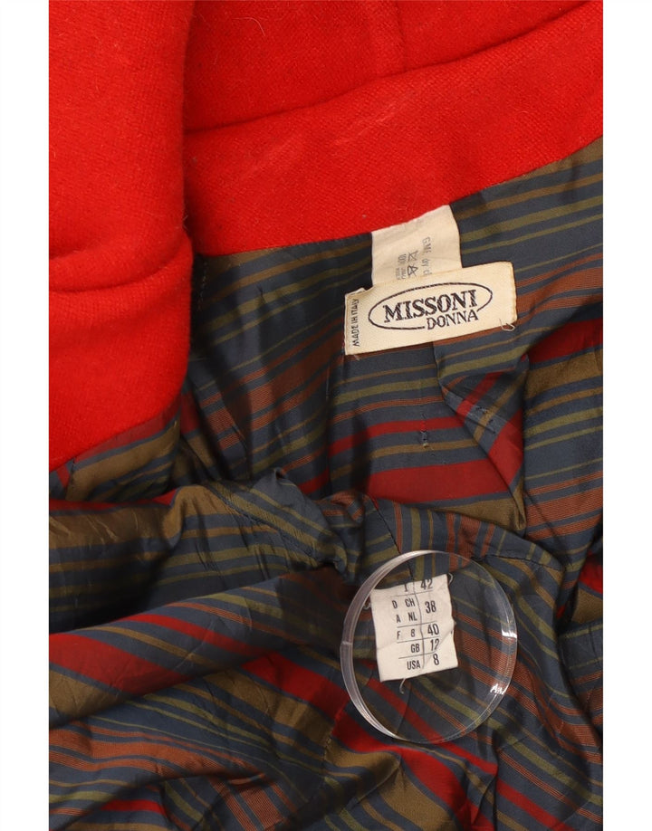 Missoni Womens Oversized Overcoat UK 12 Medium Red Wool