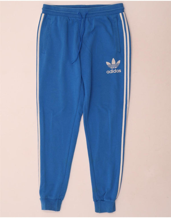 Adidas Mens Tracksuit Trousers Joggers Large Blue Cotton