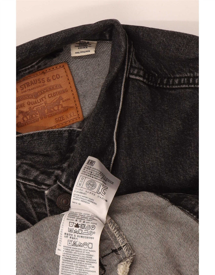 Levi's Veste en Jean Homme UK 44 2XL Noir Coton