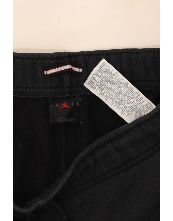 Shorts esportivos masculinos Jordan médio algodão preto