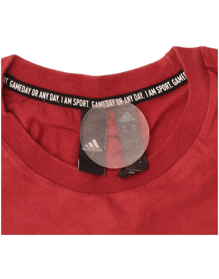 Adidas Mens Graphic T-Shirt Top Medium Red Cotton