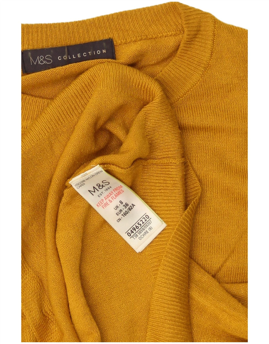 Marks & Spencer Womens Oversized Cardigan Sweater UK 8 Small Yellow