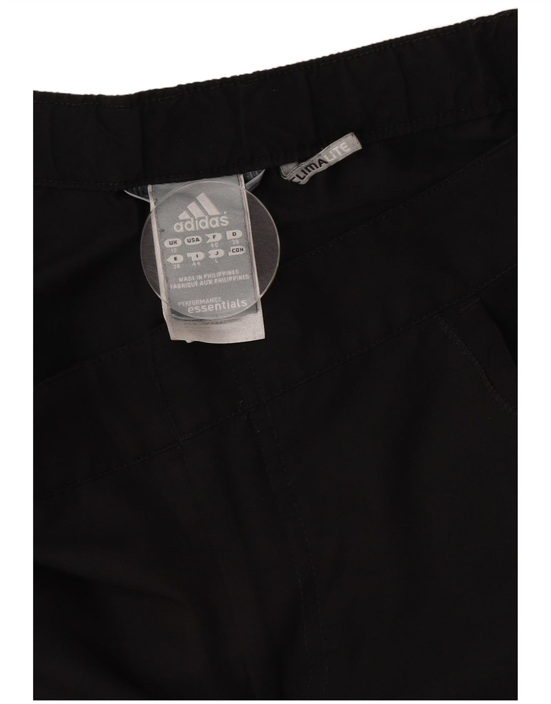 Pantaloncini sportivi Adidas Climalite da donna UK 12 medio poliestere nero