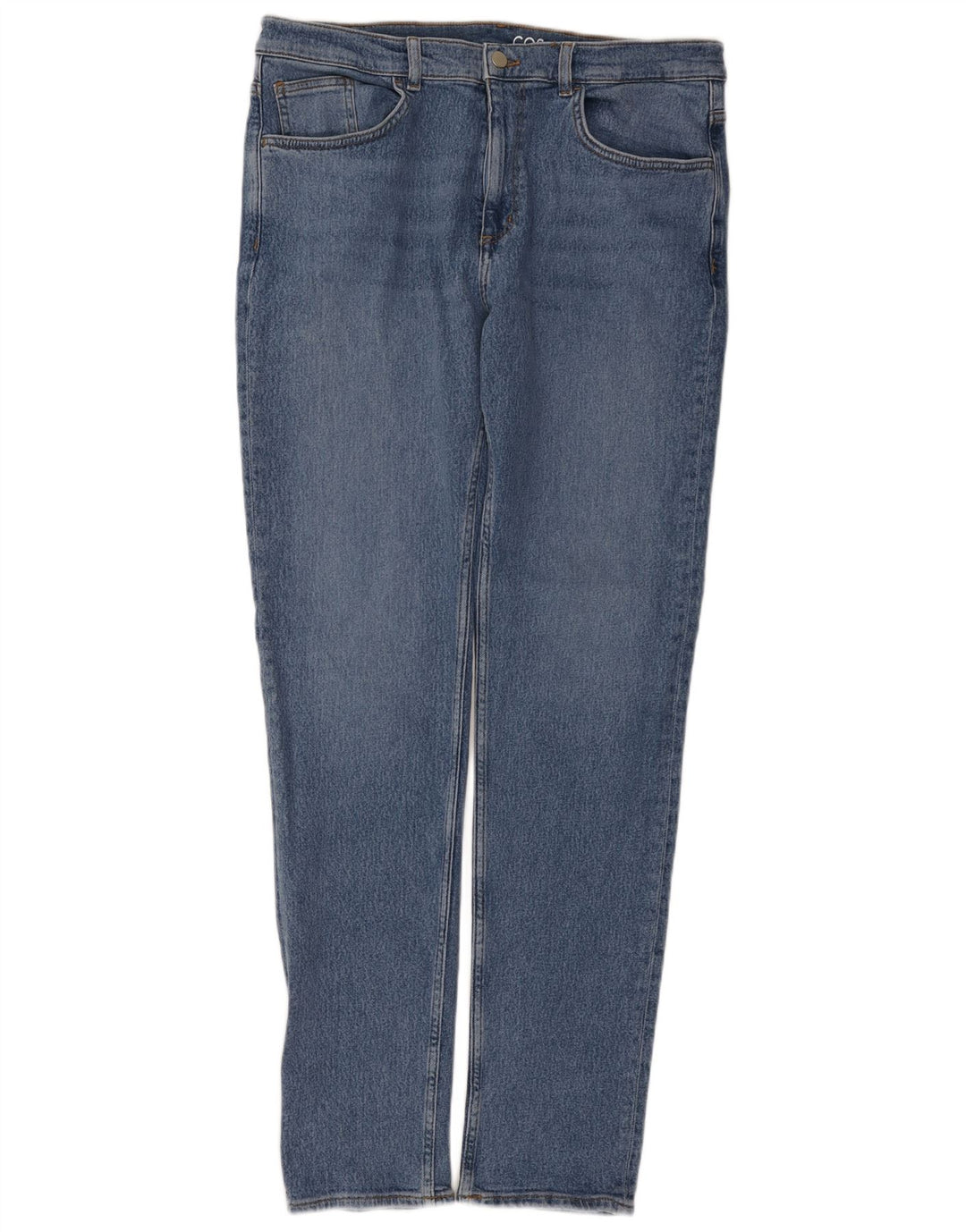 Cos Herre Mid Rise Slim Jeans W36 L34 Blå Bomuld