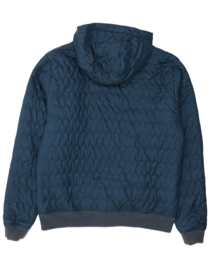 Puma Mens Hooded Quilted Jacket UK 40 Large Navy Blue