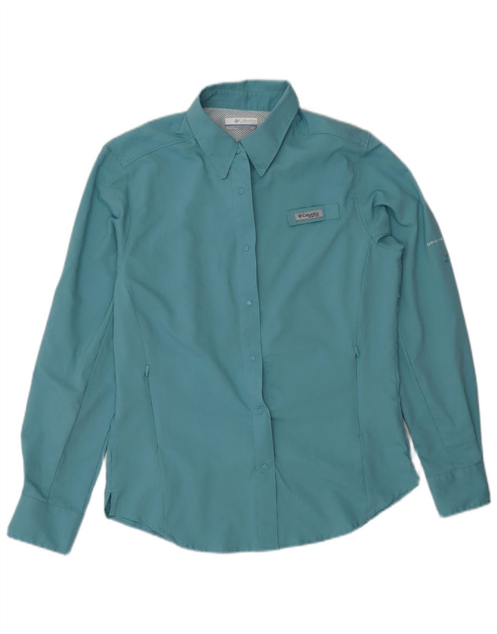 Columbia Damen-Hemd UK 10 Small Türkis Polyester