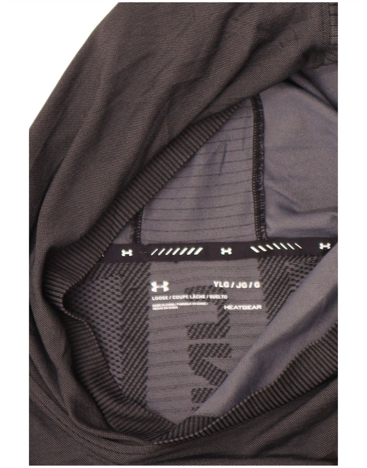 Under Armour Graphic Top Manches Longues Garçon 11-12 ans Grand Gris Rayé