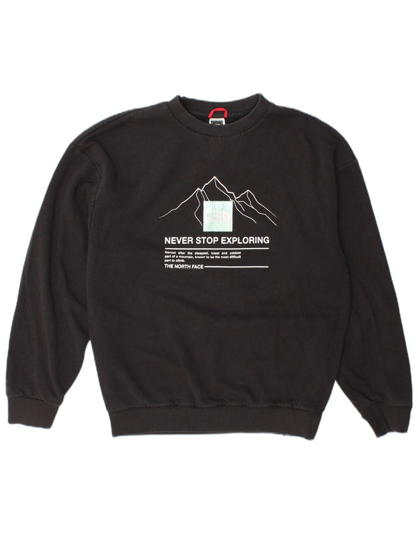 Suéter gráfico feminino The North Face UK 14 algodão preto médio