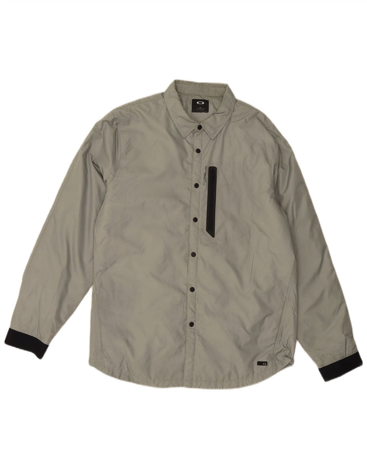 Giubbotto bomber slim fit da uomo Oakley UK 40 Large in poliestere grigio