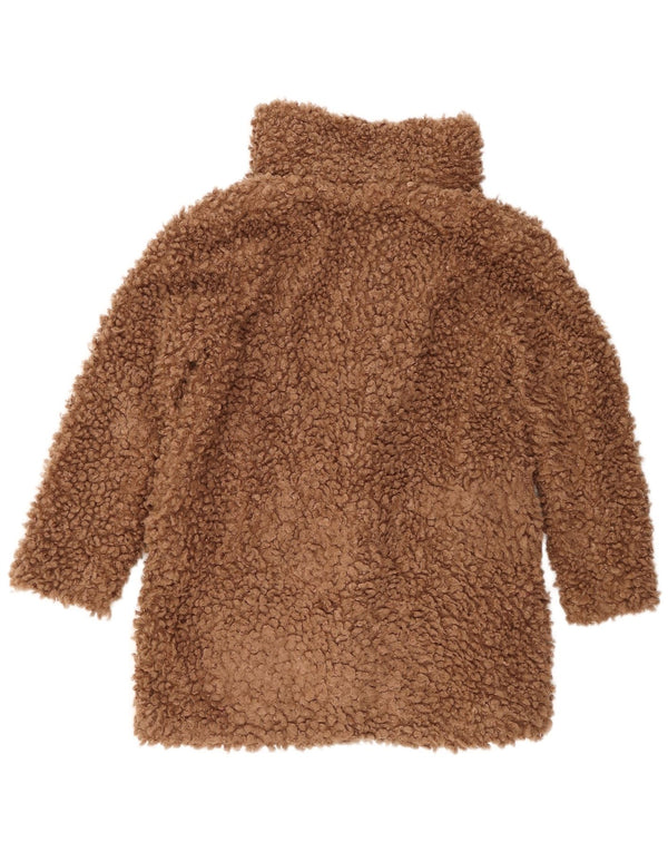 Soprabito oversize in pelliccia sintetica Zara da donna UK 14 Marrone medio